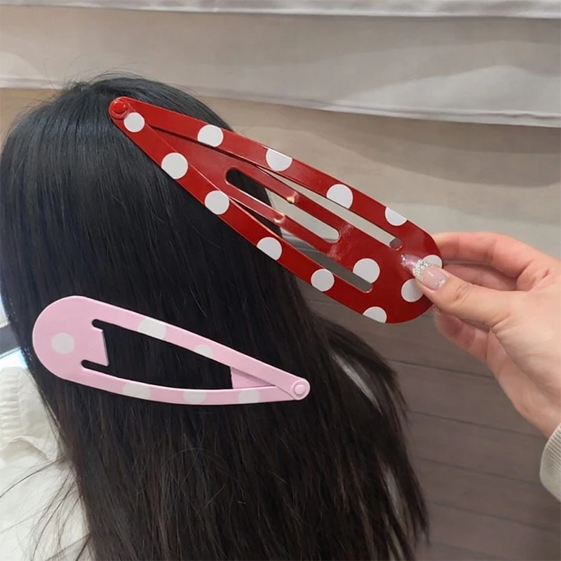 Oversized 28cm Strawberry Polka Dot Hair Clips Novelty Hairpin Y2K Lolita Girl Hair Accessories Cosplay Photo Prop Festival Gift