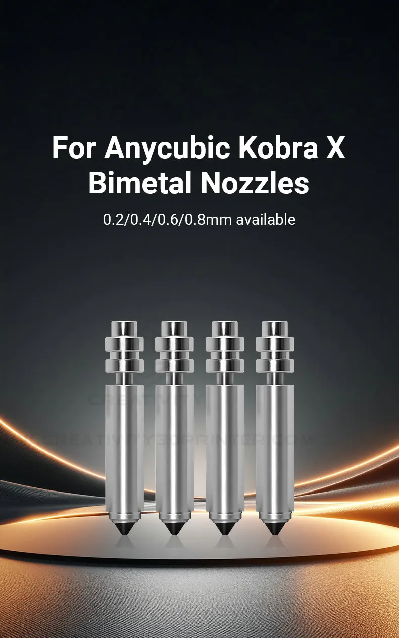 Kobra X Bimetallic Nozzle For Anycubic Hotend Print Head Assembly Kobra X Hotend Nozzles 3D Printer Accessories
