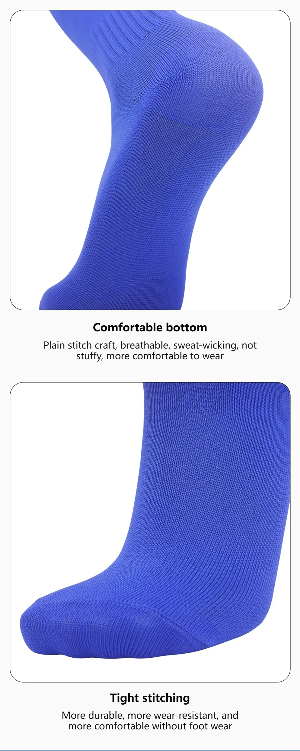 Loogdeel Football Socks Long Tube Knee Cotton Adults Children Legging Stockings Non-slip Soccer Baseball Running Sports Socks