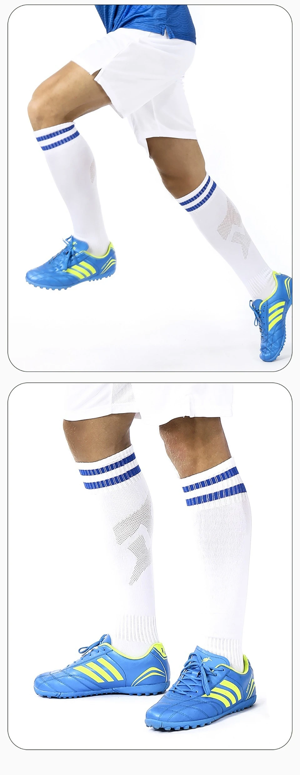Loogdeel Football Socks Long Tube Knee Cotton Adults Children Legging Stockings Non-slip Soccer Baseball Running Sports Socks