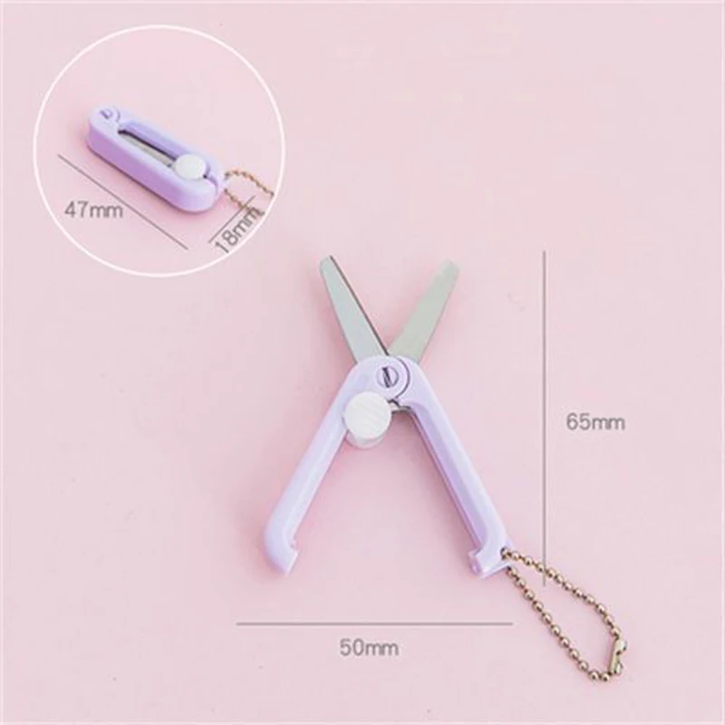 Mini Portable Portable Small Scissors Creative Paper-cutting Notebook Tool That Can Be Extended and Folded