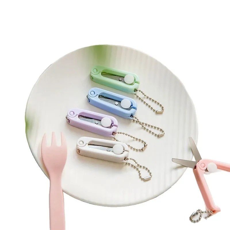 Mini Portable Portable Small Scissors Creative Paper-cutting Notebook Tool That Can Be Extended and Folded