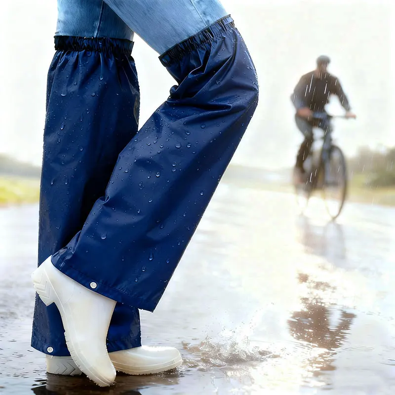 1 Pair Packable Rain Pants – Waterproof Outdoor Leg Cover Lightweight for Hiking Camping Travel Unisex