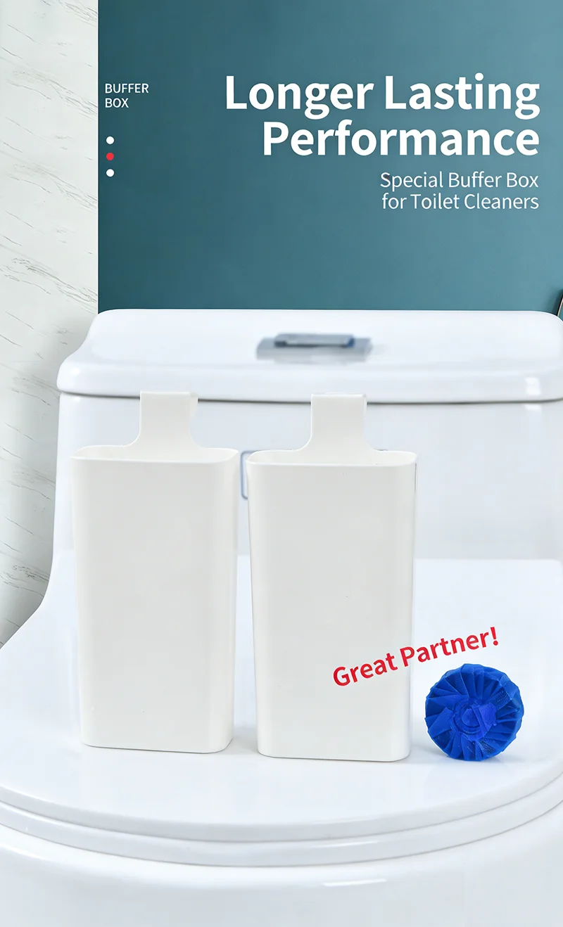 Toilet Solid Dispenser-Tank Replacement Part,Toilet Bowl Cleaner Buffer Box,Hanging Slow-Release Dispenser,Extends Cleaning Time