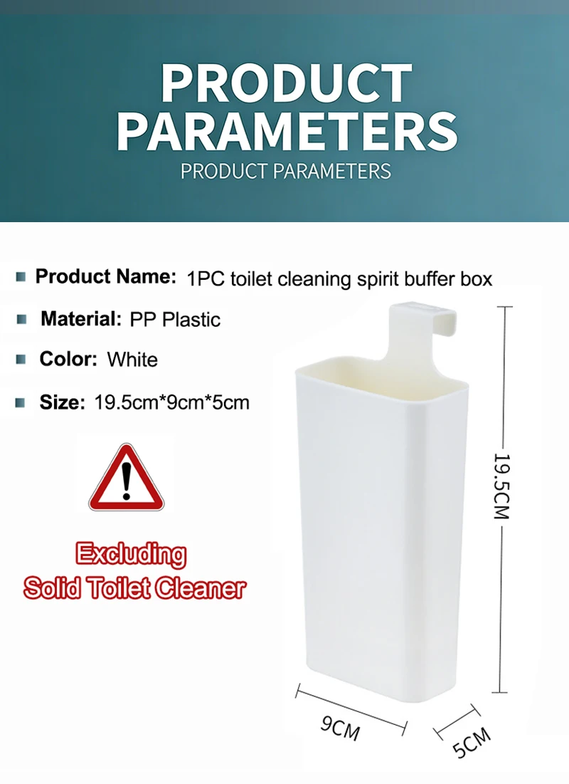 Toilet Solid Dispenser-Tank Replacement Part,Toilet Bowl Cleaner Buffer Box,Hanging Slow-Release Dispenser,Extends Cleaning Time