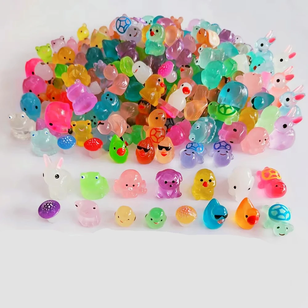 Creativity Luminous Mini Resin Animal Including Tiny Glowing Ducks Perfect For Decorating Fairy Gardens Aquariums And Dollhouses