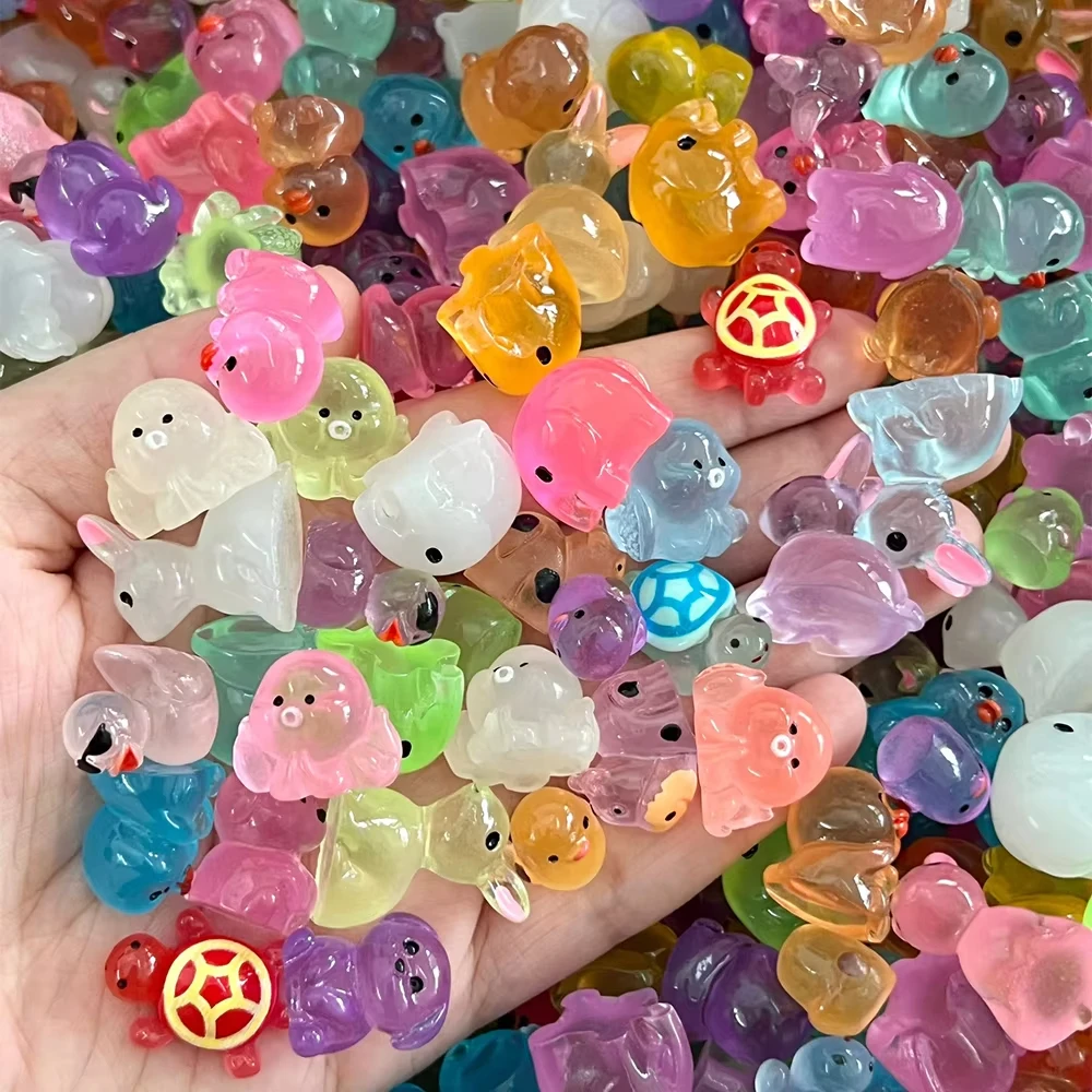 Creativity Luminous Mini Resin Animal Including Tiny Glowing Ducks Perfect For Decorating Fairy Gardens Aquariums And Dollhouses