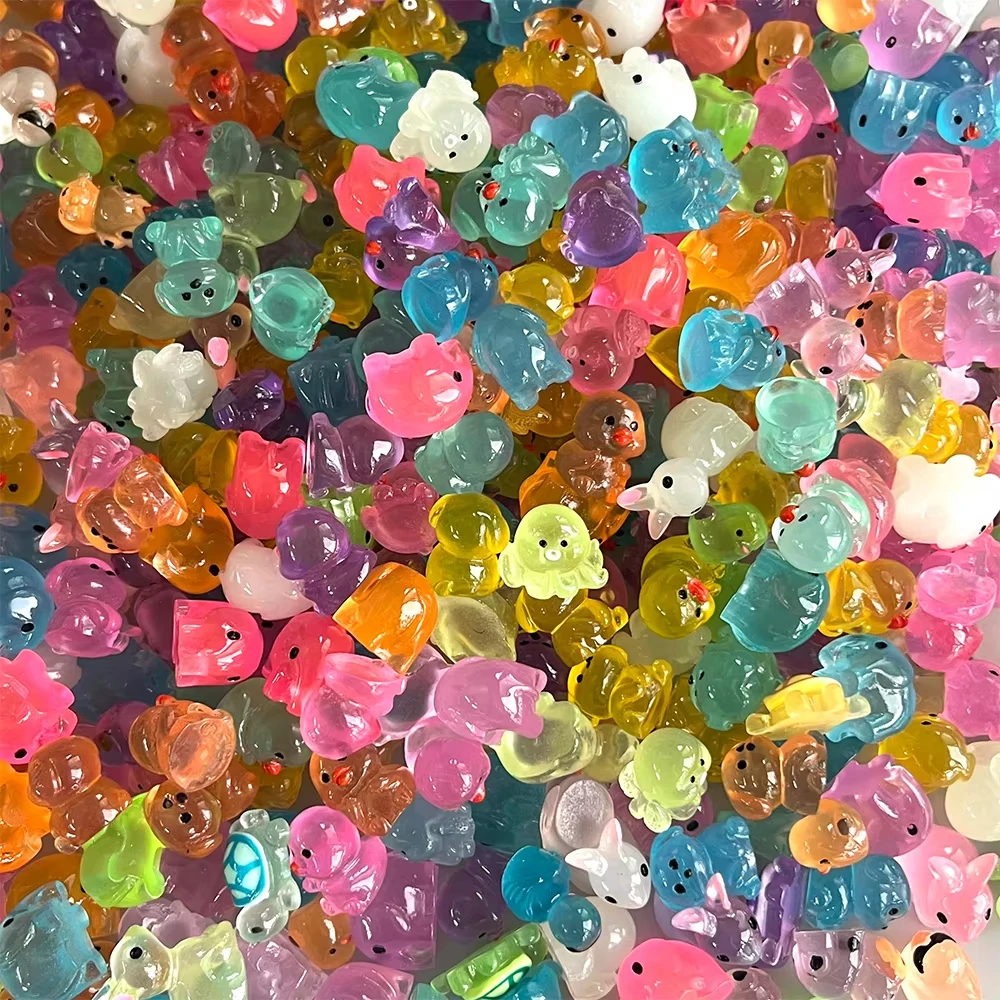 Creativity Luminous Mini Resin Animal Including Tiny Glowing Ducks Perfect For Decorating Fairy Gardens Aquariums And Dollhouses