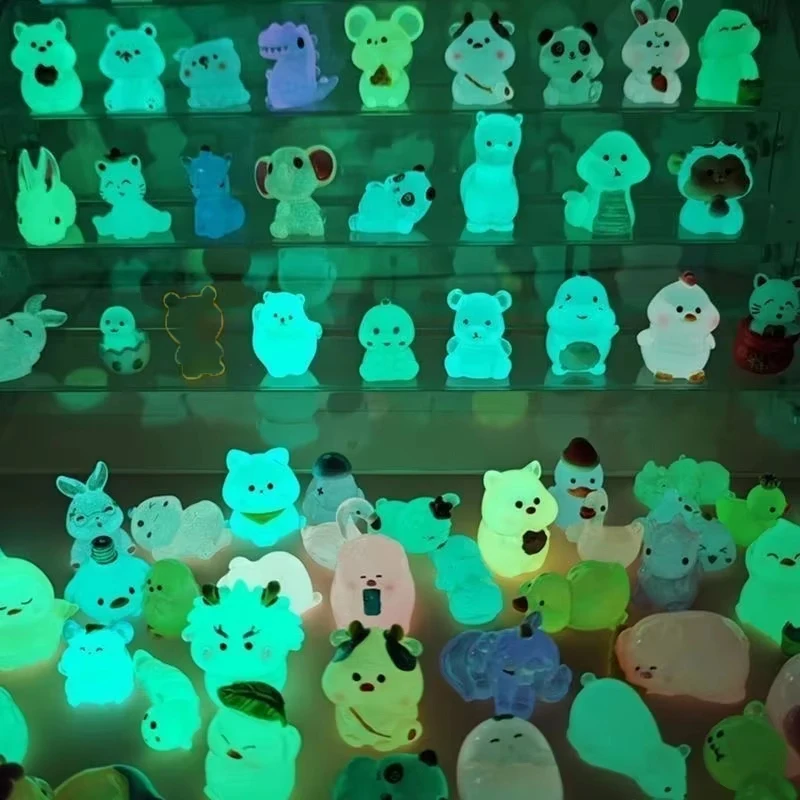 Creativity Luminous Mini Resin Animal Including Tiny Glowing Ducks Perfect For Decorating Fairy Gardens Aquariums And Dollhouses