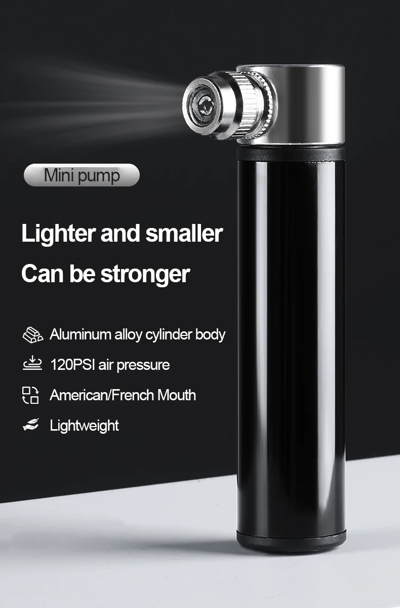 Mini Bike Pump Schrader Presta Valve MTB Road Cycling Pump Aluminum Alloy Bicycle Hand Air Pump Tire Inflator Cycling Equipment