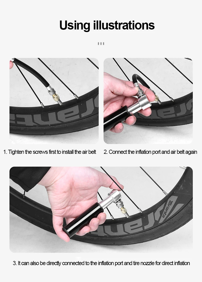 Mini Bike Pump Schrader Presta Valve MTB Road Cycling Pump Aluminum Alloy Bicycle Hand Air Pump Tire Inflator Cycling Equipment