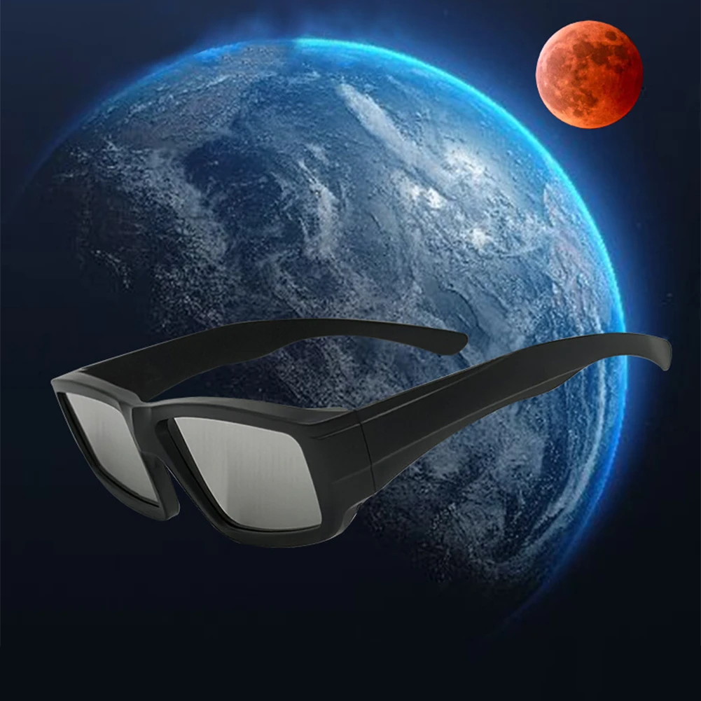 Safe Solar Eclipse Glasses Plastic Frame Professional Solar Viewer Shade For Direct Sun Observation Total Eclipse Eyewear