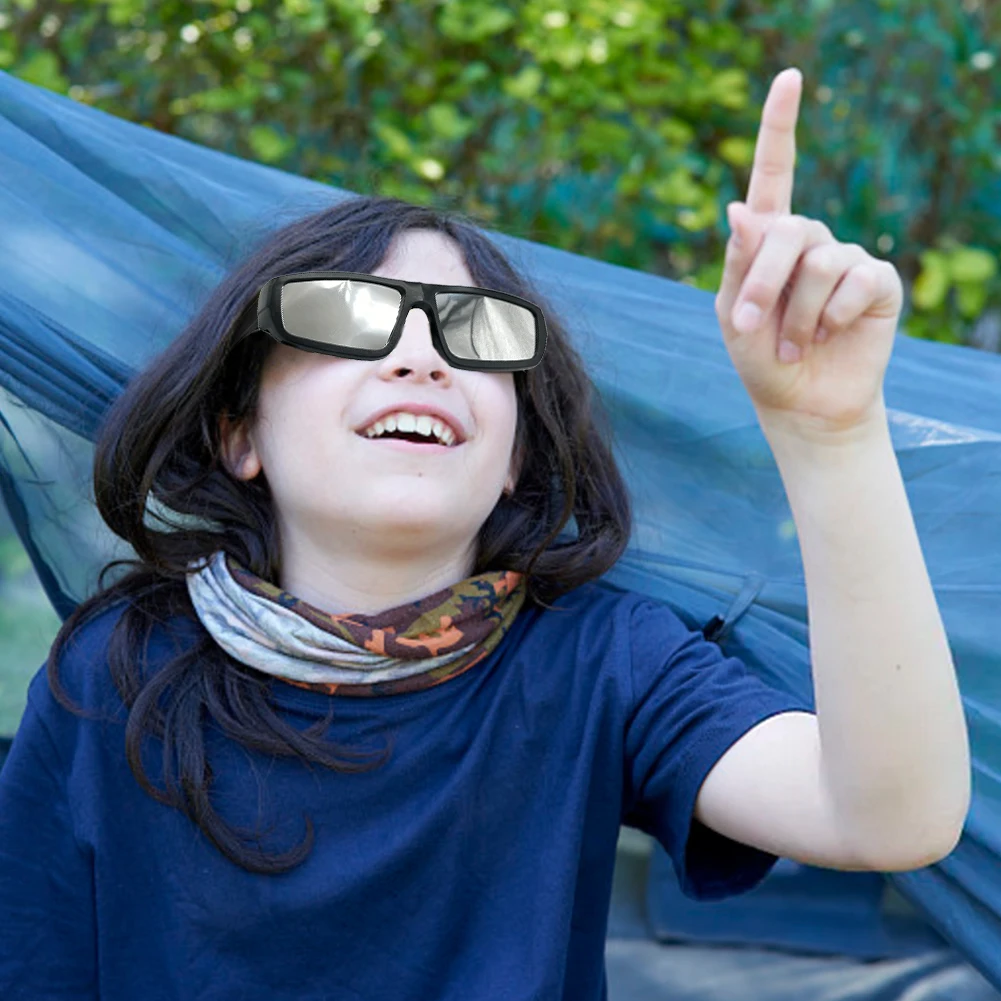 Safe Solar Eclipse Glasses Plastic Frame Professional Solar Viewer Shade For Direct Sun Observation Total Eclipse Eyewear