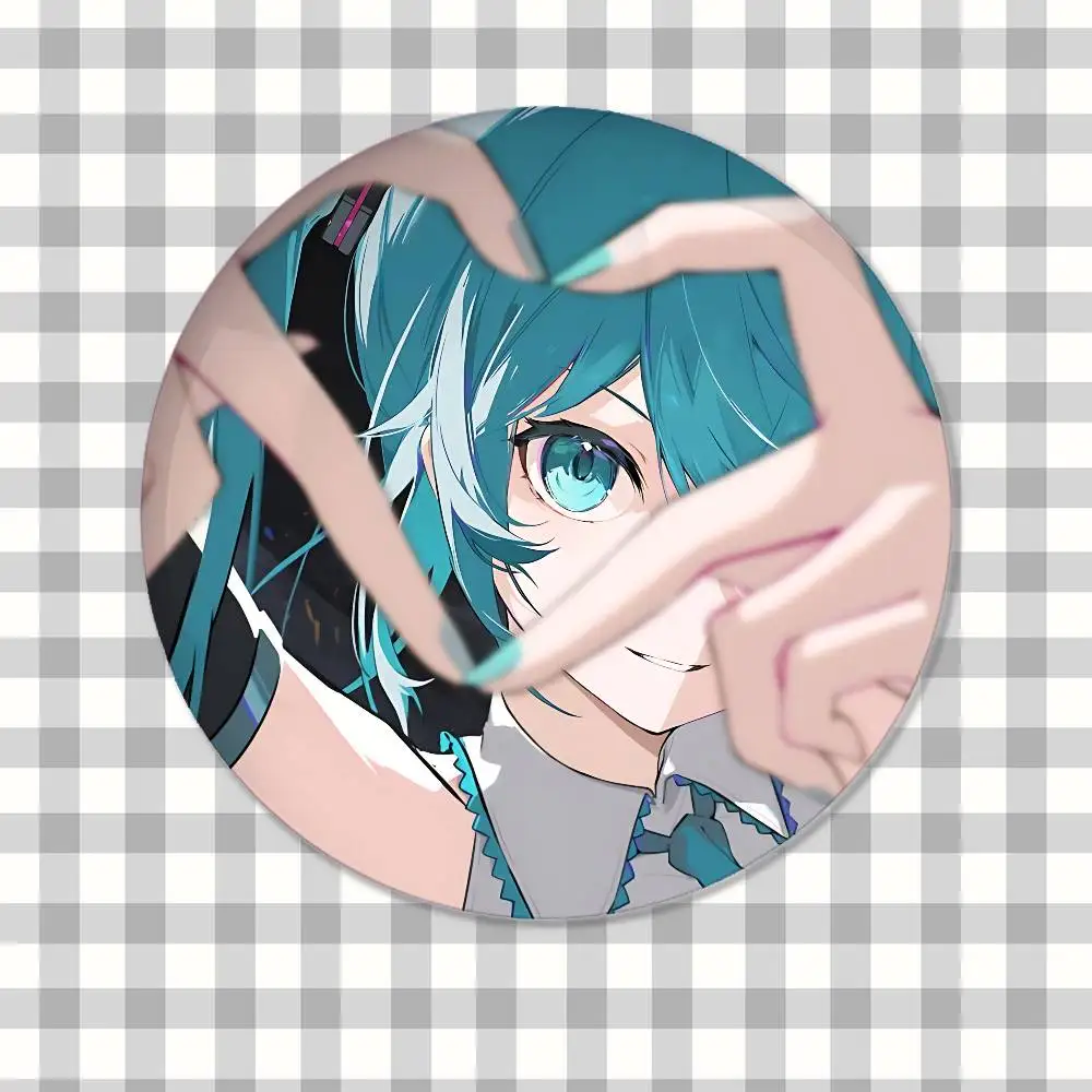 Cute Anime-H-hatsune-MikuS Kawaii Badge Pins For Friend, Backpack, Clothing, Collectible Accessories, Jewelry Gift