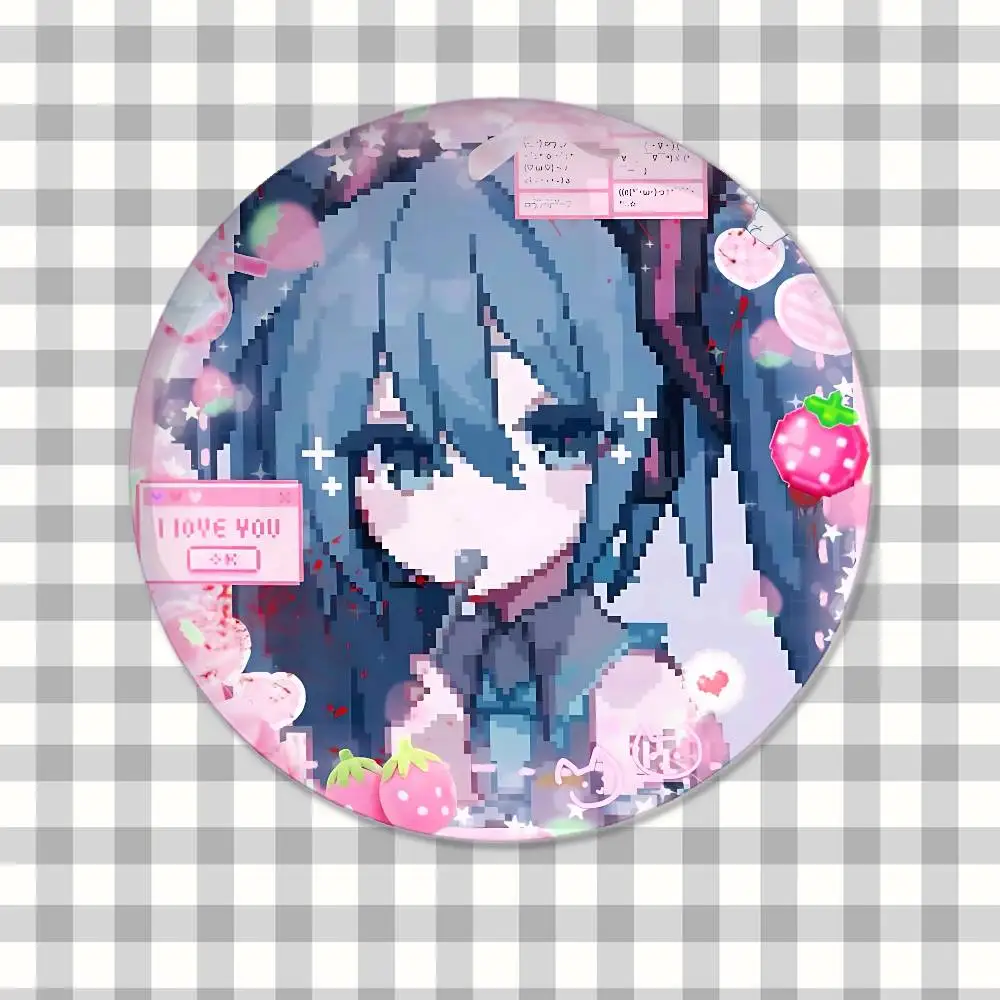 Cute Anime-H-hatsune-MikuS Kawaii Badge Pins For Friend, Backpack, Clothing, Collectible Accessories, Jewelry Gift