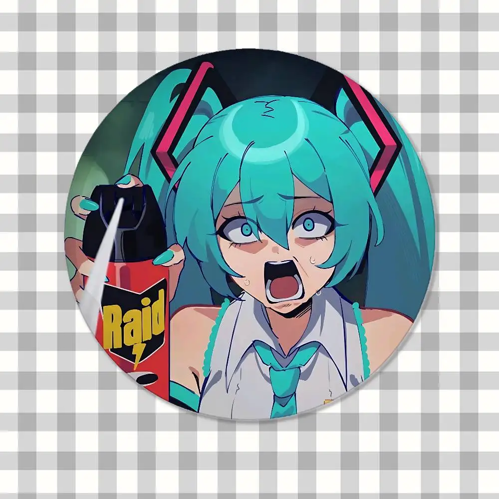 Cute Anime-H-hatsune-MikuS Kawaii Badge Pins For Friend, Backpack, Clothing, Collectible Accessories, Jewelry Gift