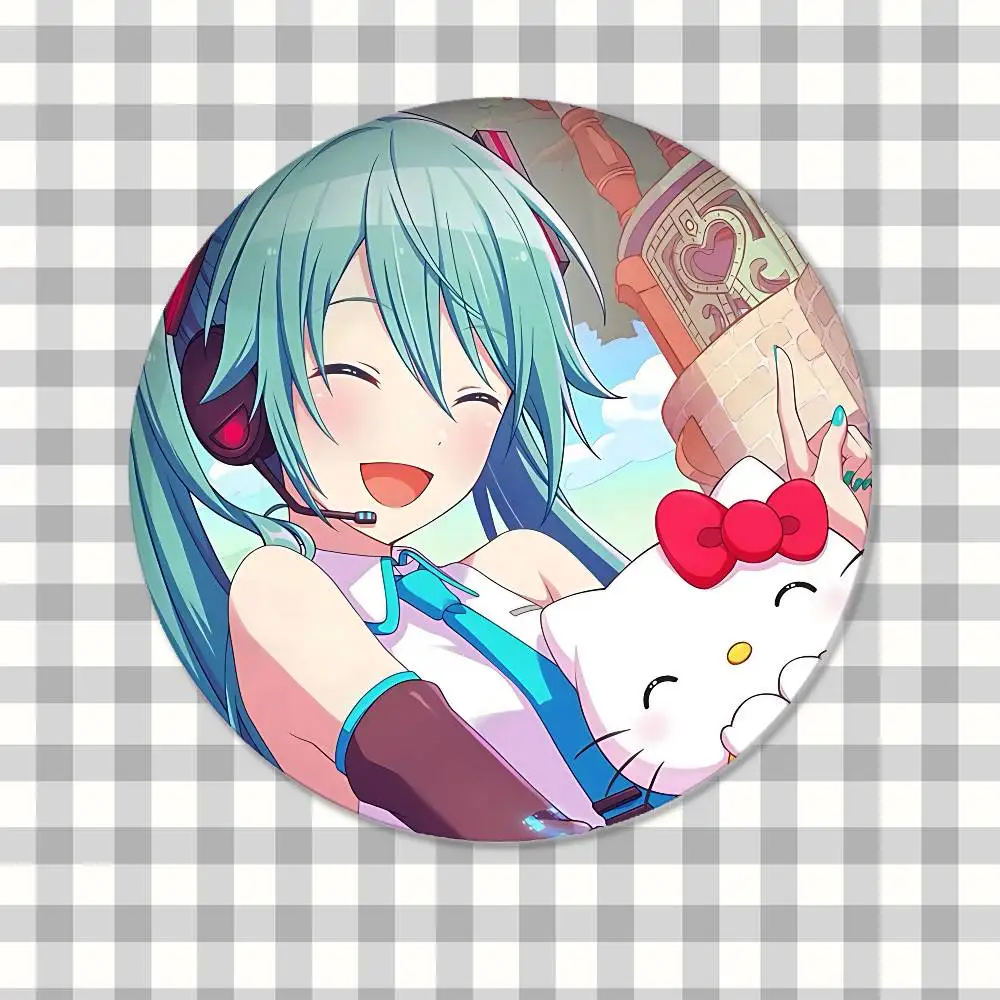 Cute Anime-H-hatsune-MikuS Kawaii Badge Pins For Friend, Backpack, Clothing, Collectible Accessories, Jewelry Gift