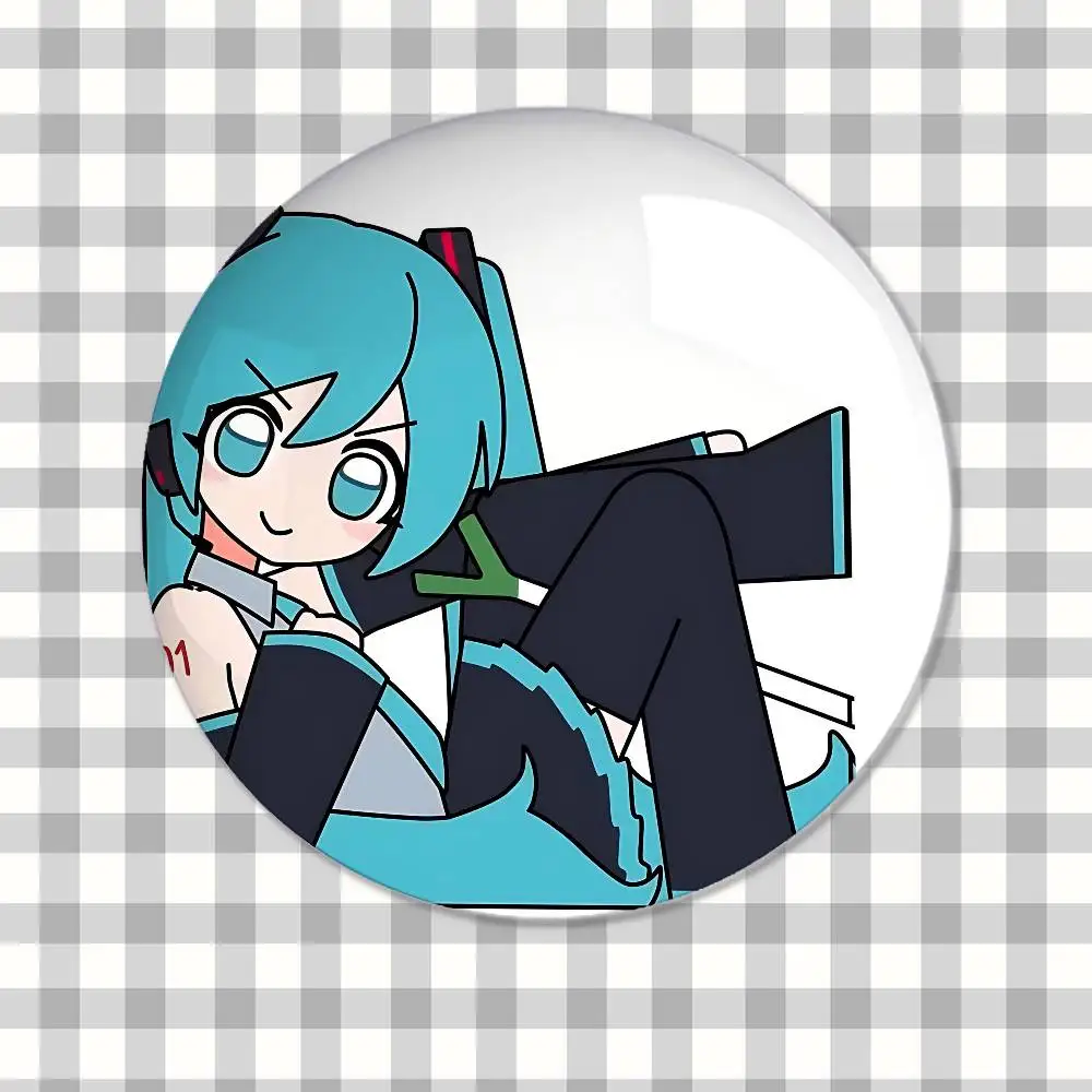 Cute Anime-H-hatsune-MikuS Kawaii Badge Pins For Friend, Backpack, Clothing, Collectible Accessories, Jewelry Gift