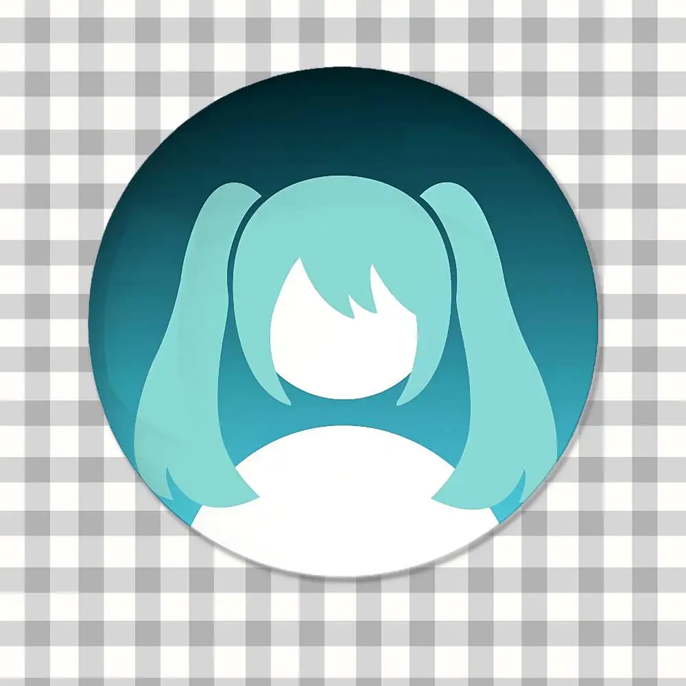 Cute Anime-H-hatsune-MikuS Kawaii Badge Pins For Friend, Backpack, Clothing, Collectible Accessories, Jewelry Gift