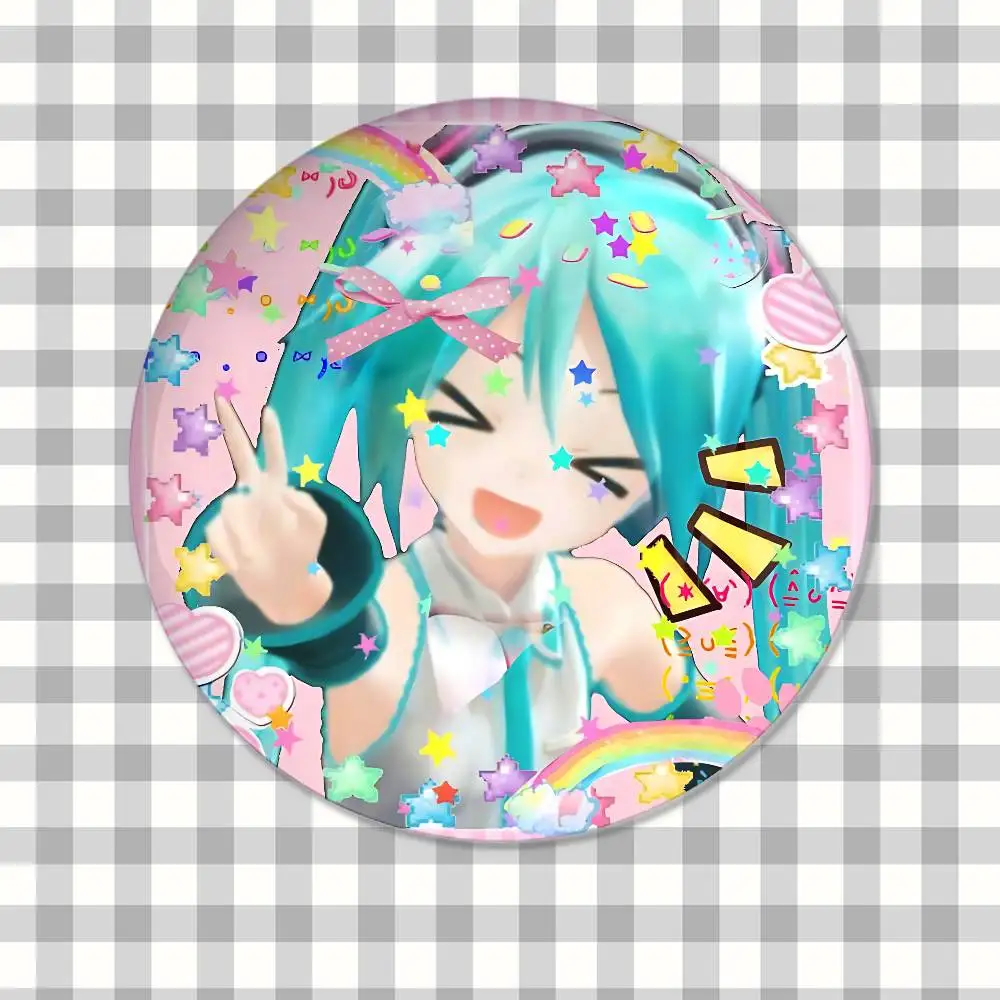 Cute Anime-H-hatsune-MikuS Kawaii Badge Pins For Friend, Backpack, Clothing, Collectible Accessories, Jewelry Gift