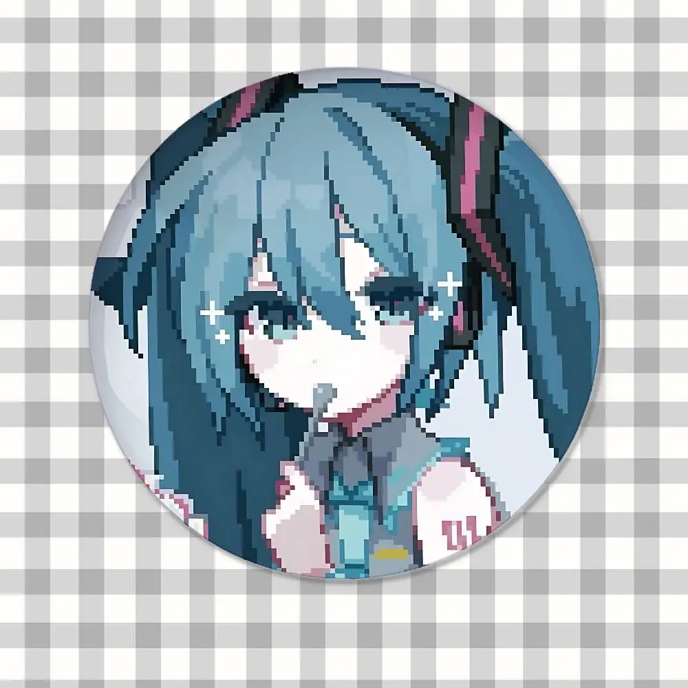 Cute Anime-H-hatsune-MikuS Kawaii Badge Pins For Friend, Backpack, Clothing, Collectible Accessories, Jewelry Gift