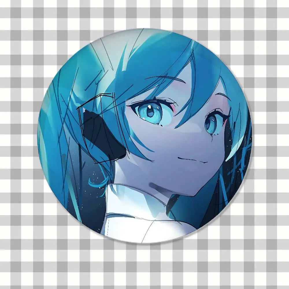 Cute Anime-H-hatsune-MikuS Kawaii Badge Pins For Friend, Backpack, Clothing, Collectible Accessories, Jewelry Gift