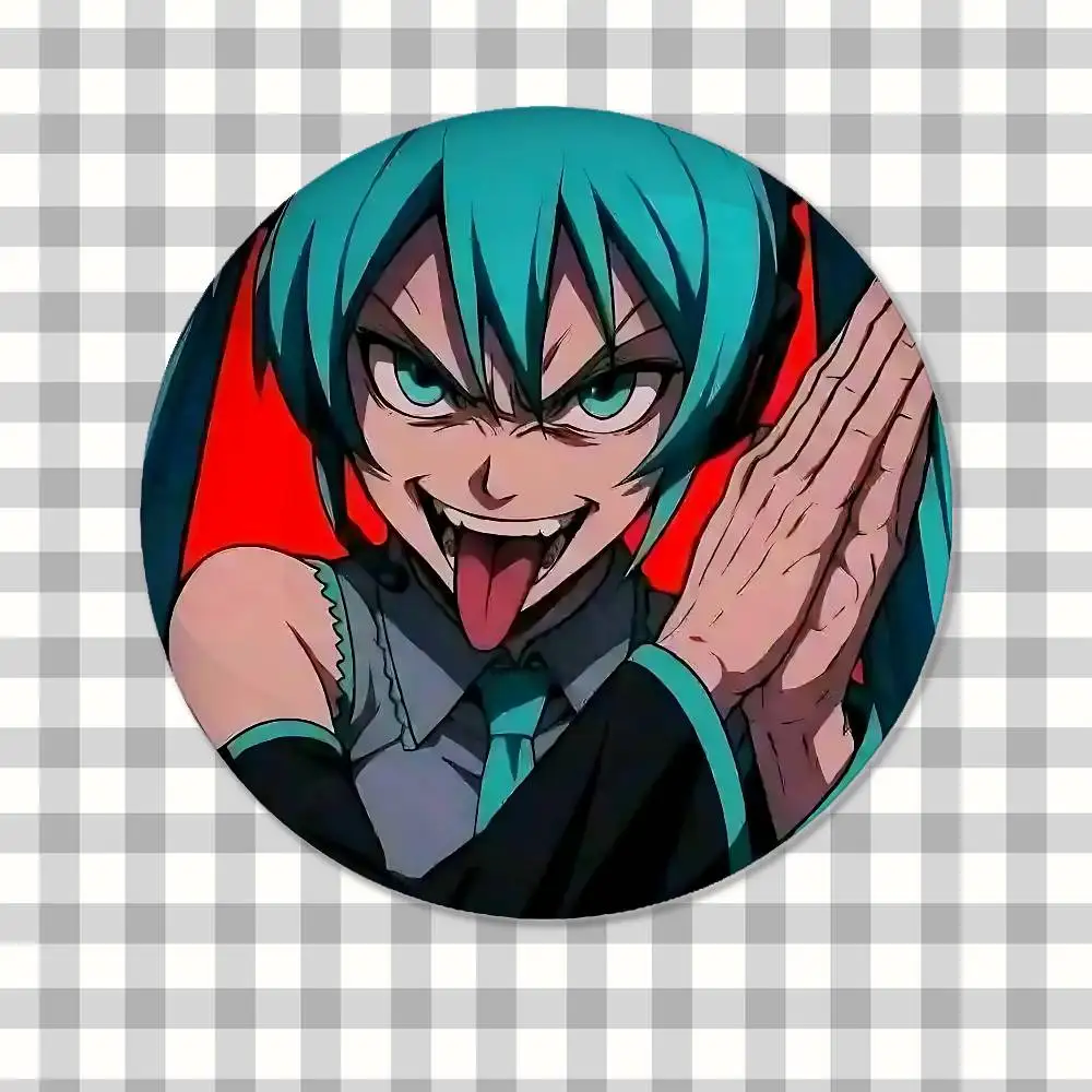 Cute Anime-H-hatsune-MikuS Kawaii Badge Pins For Friend, Backpack, Clothing, Collectible Accessories, Jewelry Gift