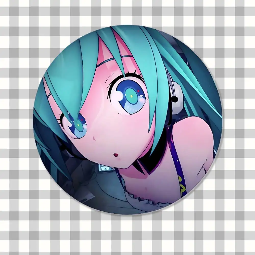 Cute Anime-H-hatsune-MikuS Kawaii Badge Pins For Friend, Backpack, Clothing, Collectible Accessories, Jewelry Gift