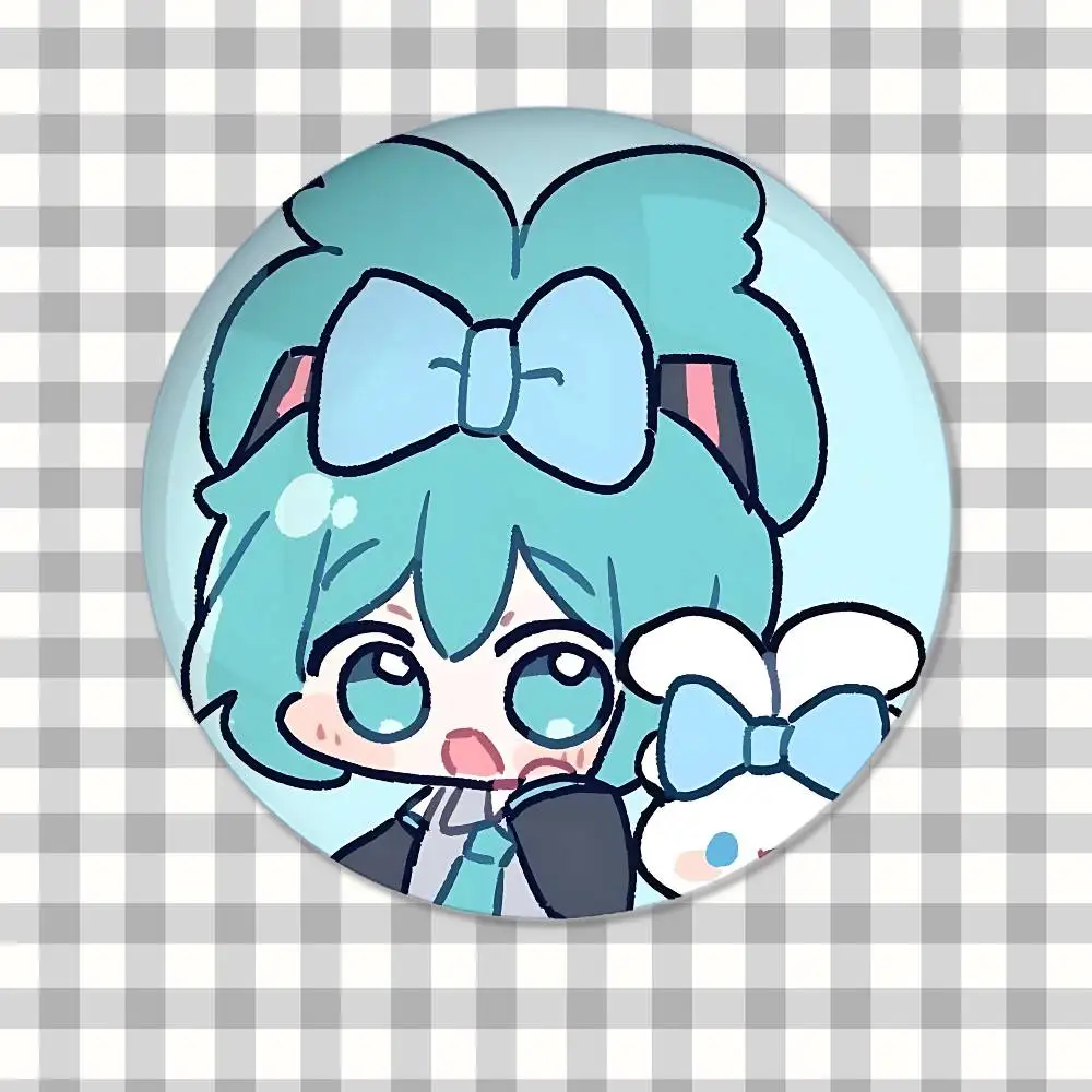 Cute Anime-H-hatsune-MikuS Kawaii Badge Pins For Friend, Backpack, Clothing, Collectible Accessories, Jewelry Gift