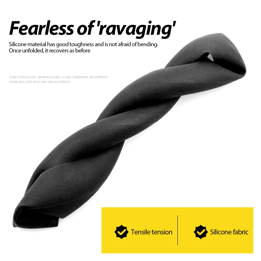 Car Silicone Steering Wheel Cover Men and Women Sweat-Absorbing Non-Slip Cover Universal Four-Season Thin Soft