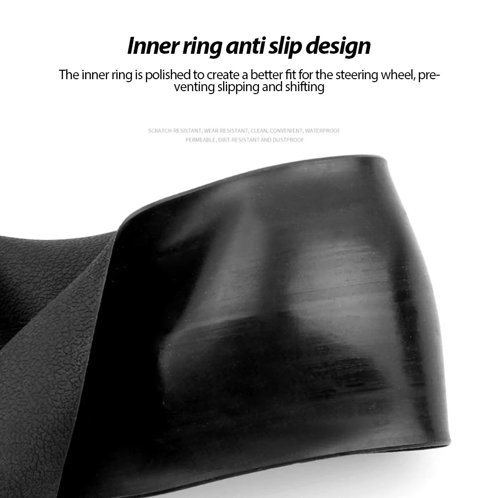 Car Silicone Steering Wheel Cover Men and Women Sweat-Absorbing Non-Slip Cover Universal Four-Season Thin Soft