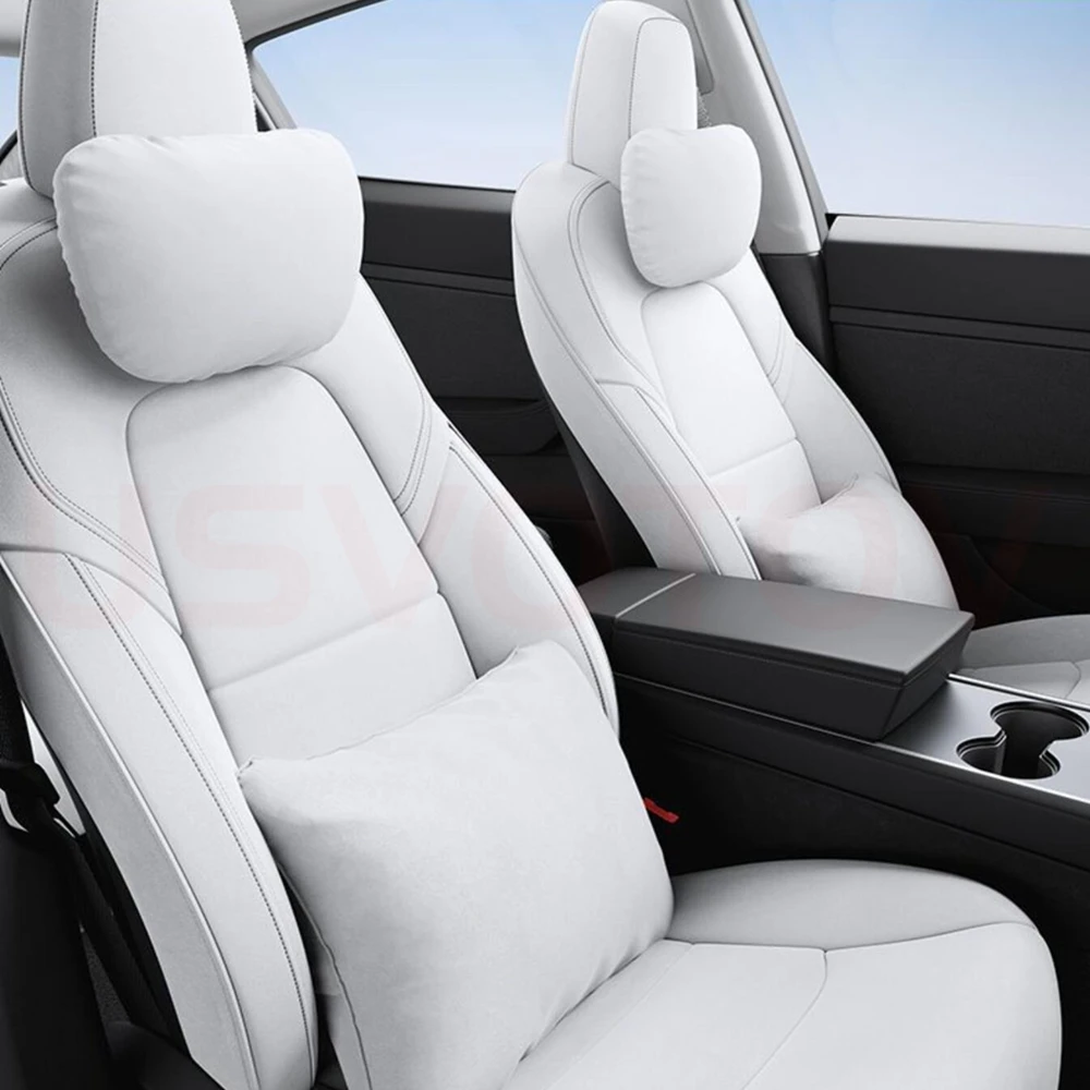 USVOTOV Uniquely Designed Headrest Pillow for Tesla Model 3 Y S X Neck Pillow Soft Car Neck Support Cushion Interior Accessories