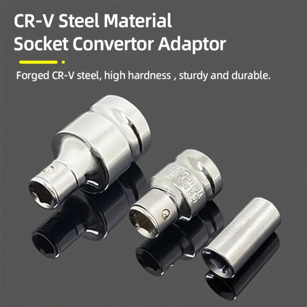 1/4" 3/8” 1/2” Square Drive To 1/4" Hex Shank Socket Adapter Converter Quick Change Bits Holder Repair Hand Tools Accessories
