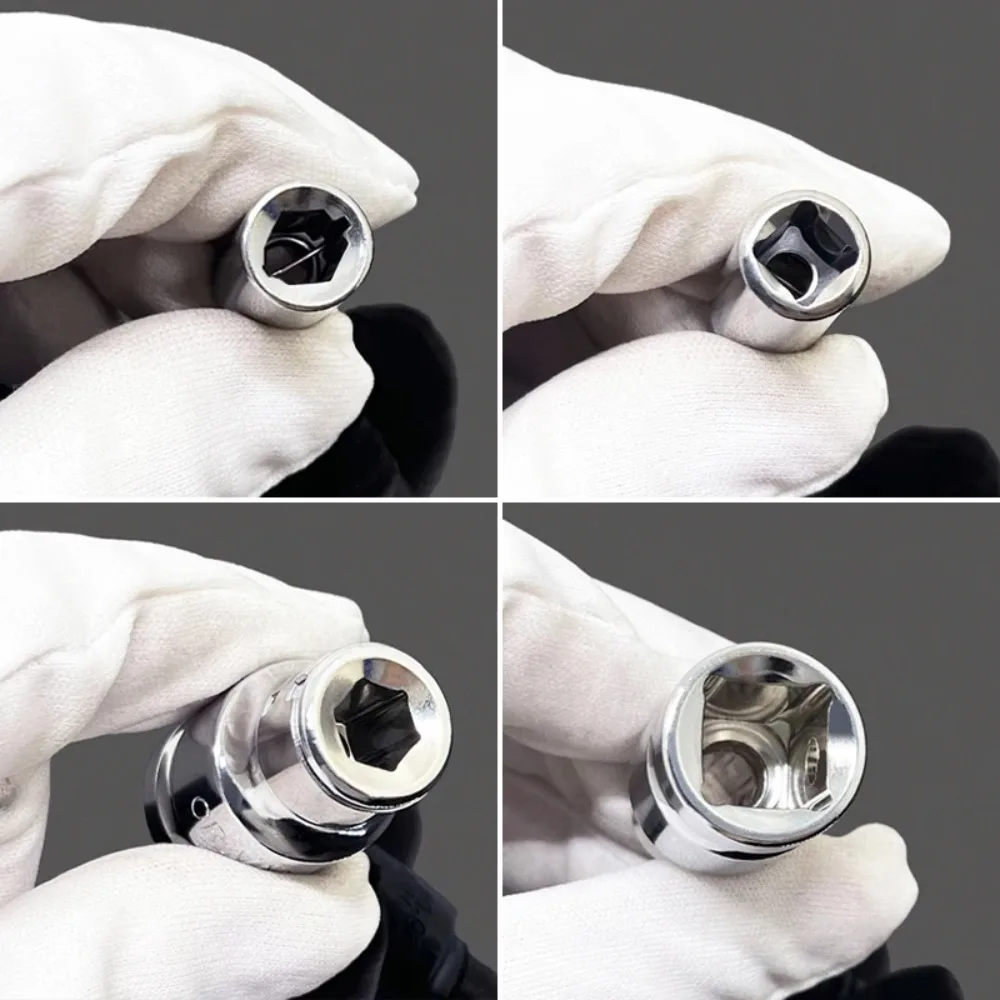 1/4" 3/8” 1/2” Square Drive To 1/4" Hex Shank Socket Adapter Converter Quick Change Bits Holder Repair Hand Tools Accessories