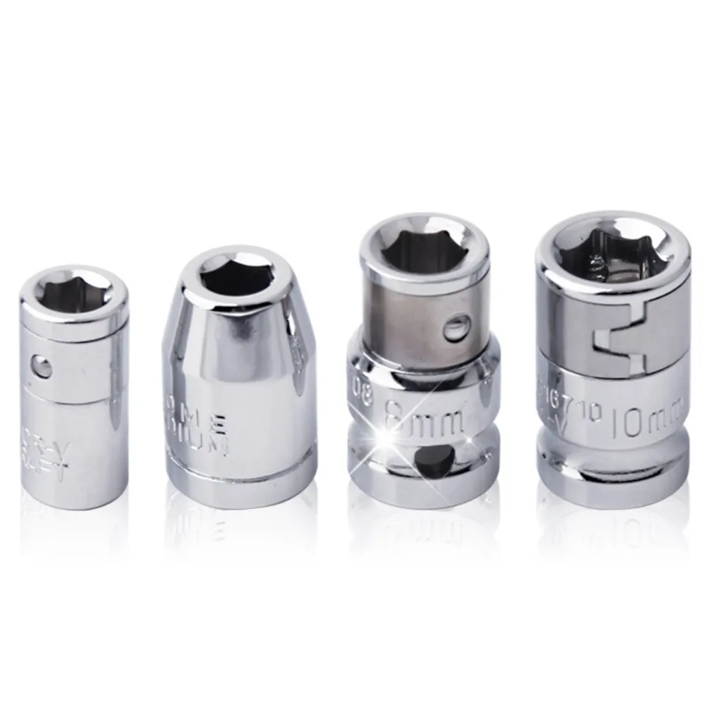 1/4" 3/8” 1/2” Square Drive To 1/4" Hex Shank Socket Adapter Converter Quick Change Bits Holder Repair Hand Tools Accessories
