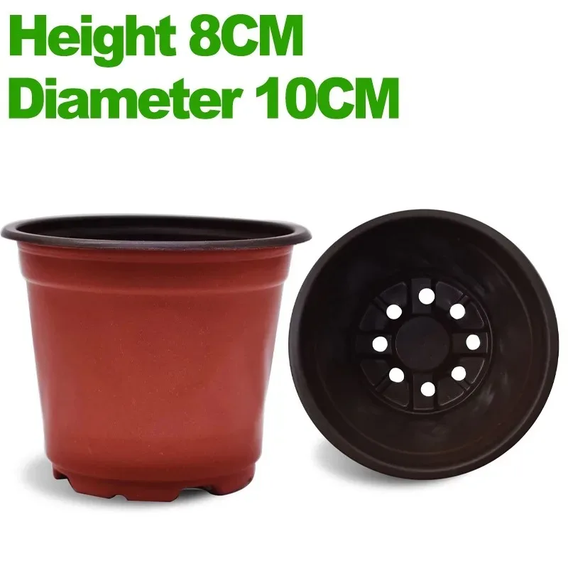 100/20x Seeding Nursery Pot Black Red Plants Nursery Pots Seedling Cups Grow Box Planters Home Garden Potted Container Wholesale