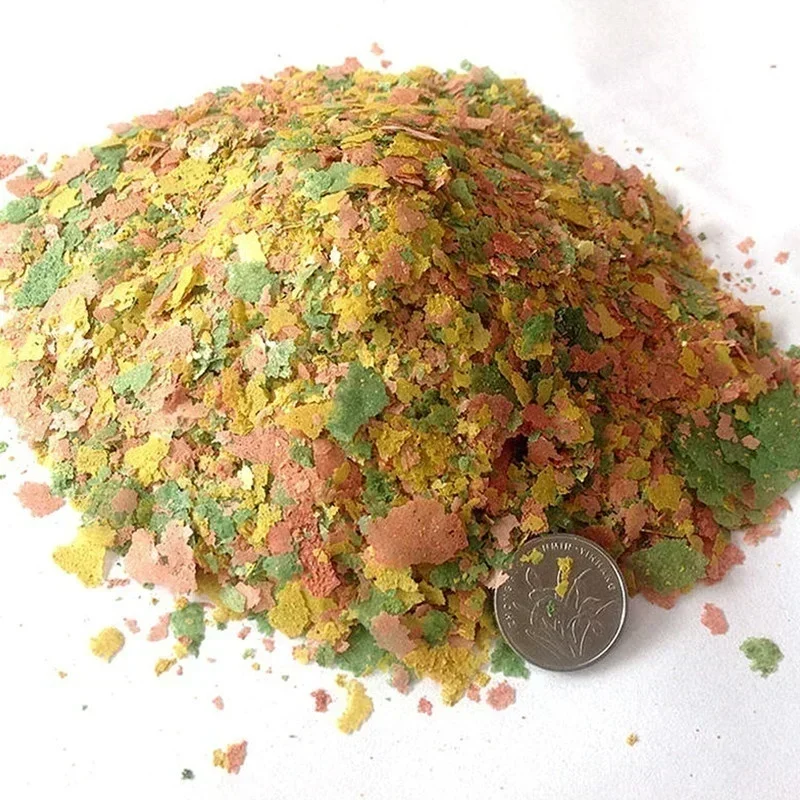 2026 100g/pack Tropical Ornamental Fish Thin Slice Food Aquarium Fish Feed Fish Seedling Fattening Food Family Fishing Accessory
