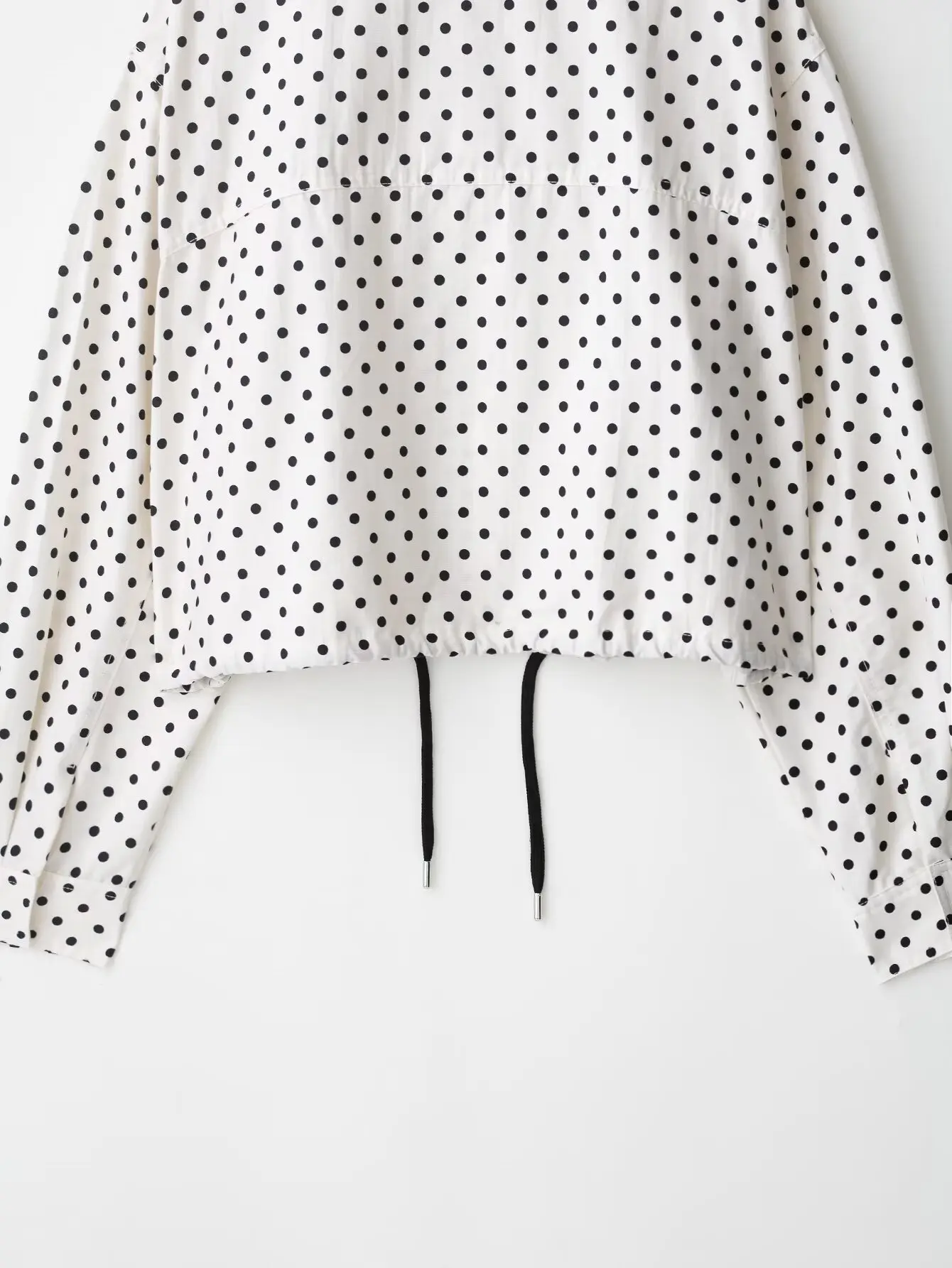 HH Women Elegant Fashion Polka Dot Pink Jacket Single Breasted High Collar Drawstring Coat Spring Lady Trend Street Outwear