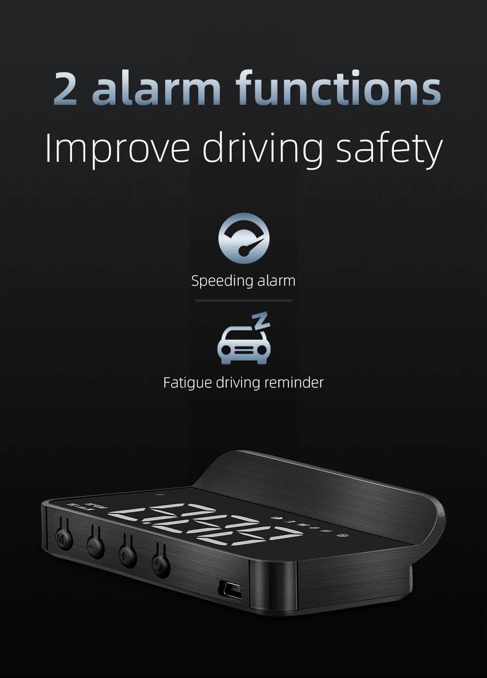 M3 OBD2 HUD / M1 GPS Head Up Display Auto Projection GPS Speedometer Digital Car Accessories Glass Projector Display HUD Alarm