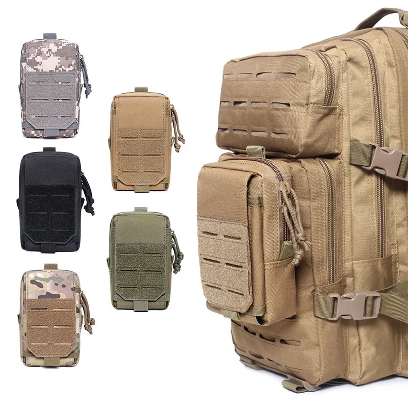 Tactical Molle Pouch Waist Bag Outdoor Men EDC Tool Bag Utility Gadget Organizer Vest Pack Purse Mobile Phone Case