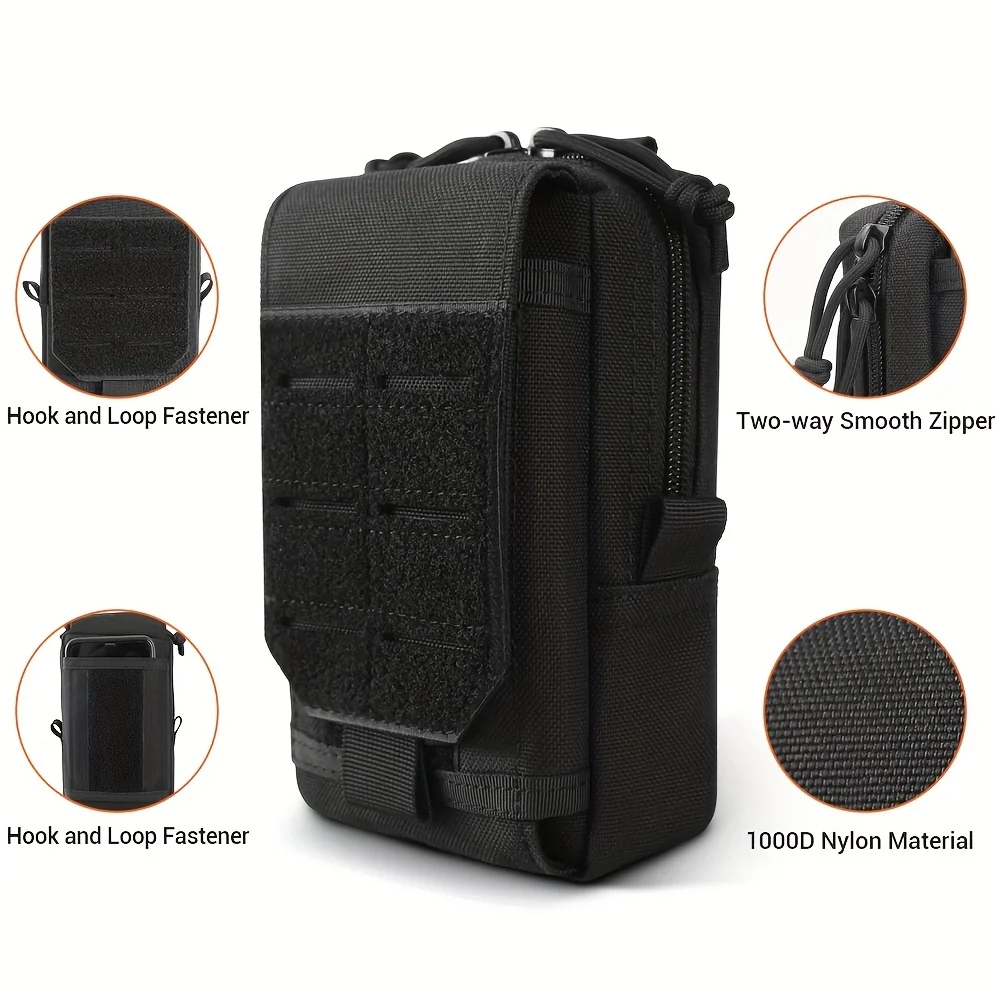 Tactical Molle Pouch Waist Bag Outdoor Men EDC Tool Bag Utility Gadget Organizer Vest Pack Purse Mobile Phone Case