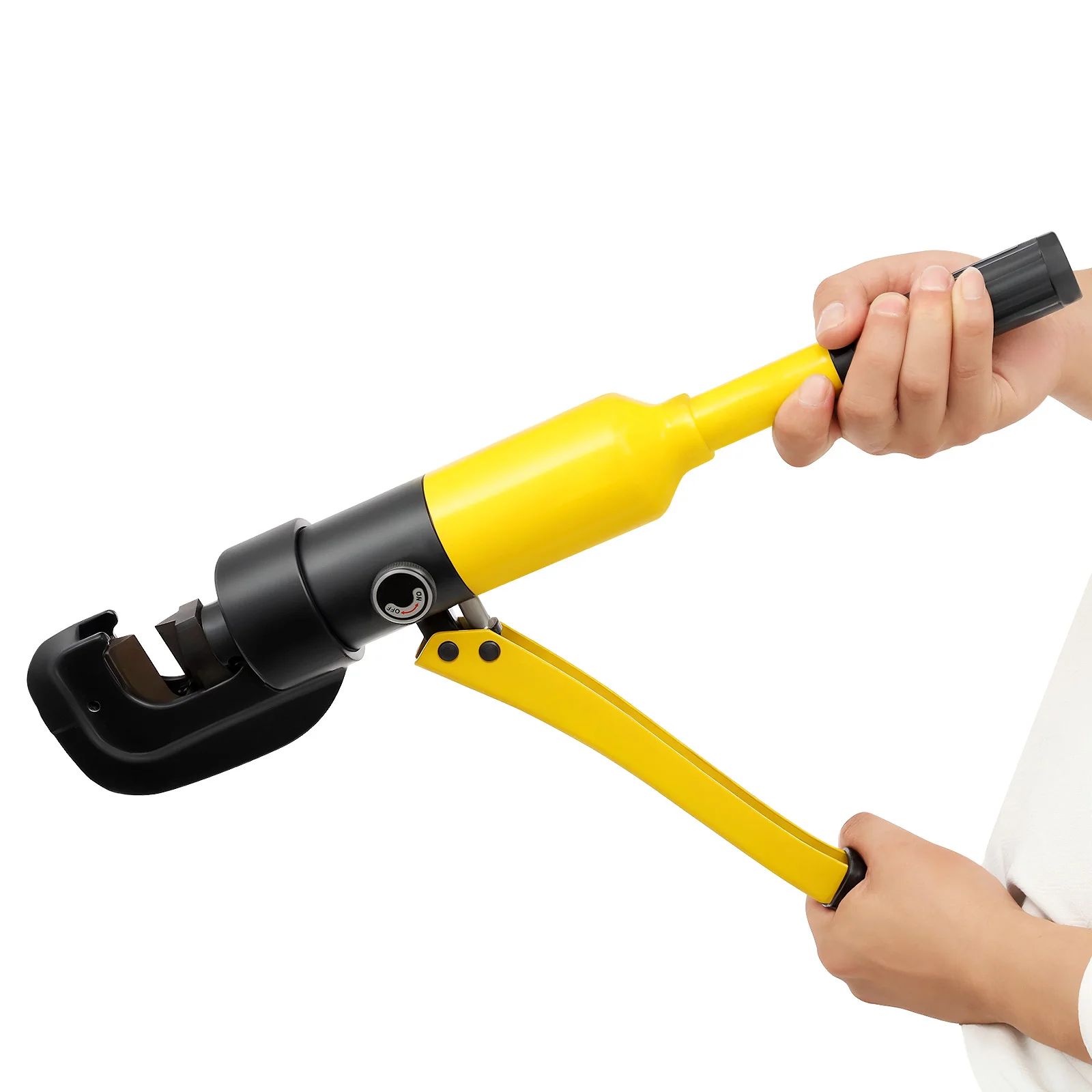 4-22mm Hydraulic Rebar Cutter Rebar Cutting Tool 13Ton/28660 Lbs C-Shaped Head for Easy Mold Change and Steel