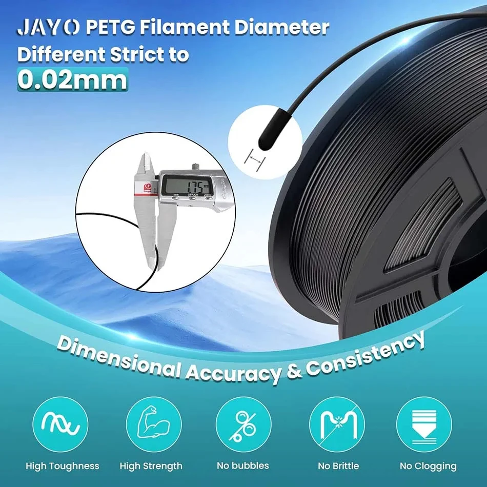 JAYO High Speed Matte PLA 10Rolls HSMPLA Multiple Colors Mixed Filament 175mm Non-toxic Bubble Free Suitable for 3D Printing