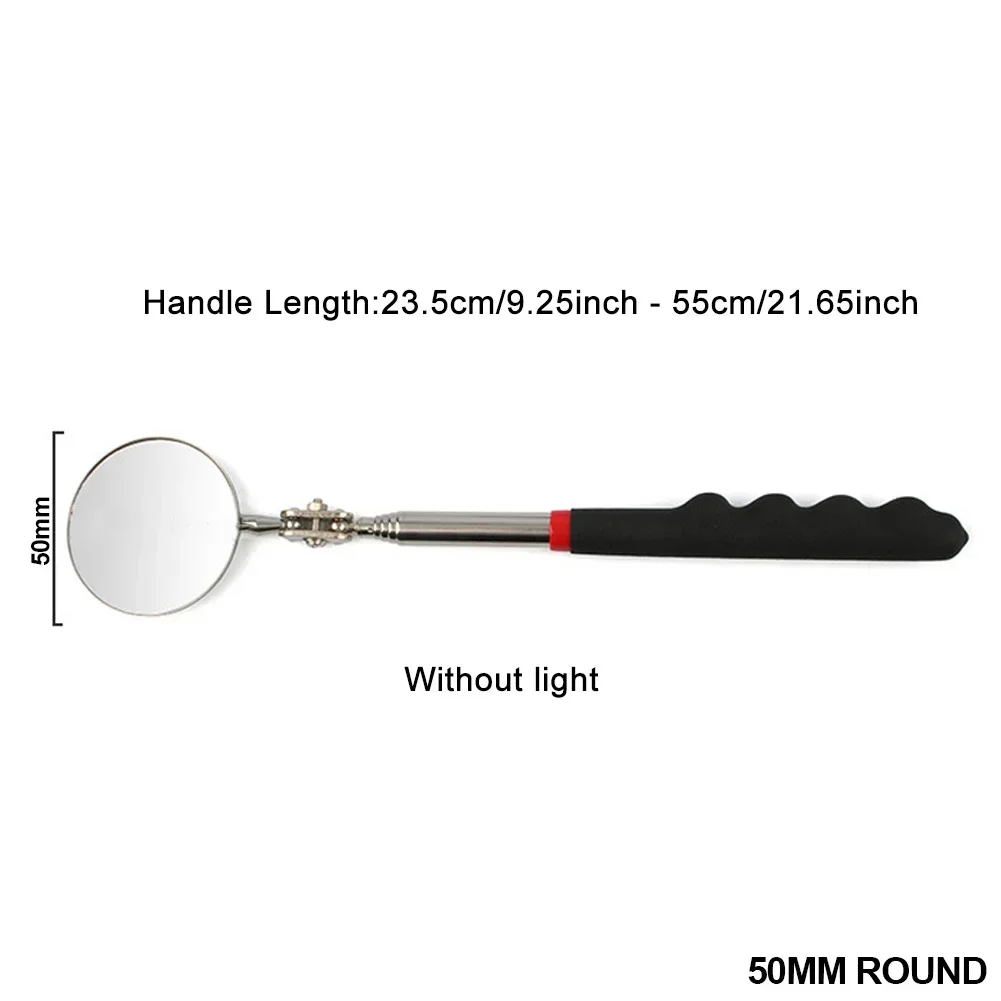 Car 360° Inspection Mirror LED Light Telescopic Inspection Mirror for Check The Condition of Vehicle Automotive Repairs Tools