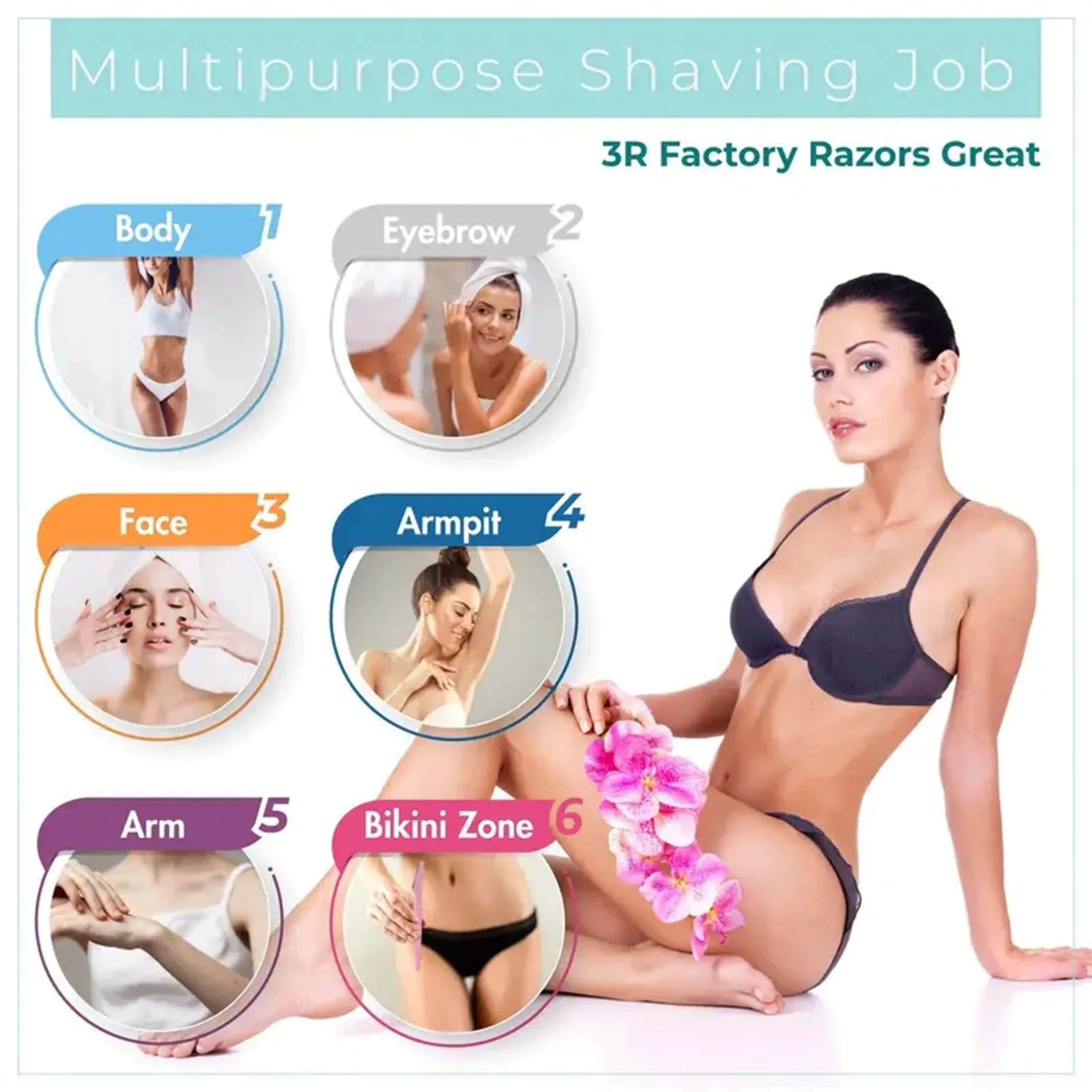 Wholesale 5/10/30/40pcs Razor for Trimmer and Women Eyebrow and Men Shaver with Hair Razor and Face Protective Cover, Safe Rap