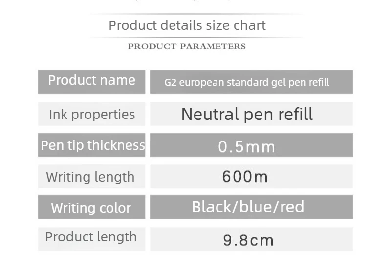 5/50 PCS Ballpoint Pen Refill For Parker Pens Medium Gel Pen L:10cm In Black Ink Rods Refills Office School Supplies Stationery