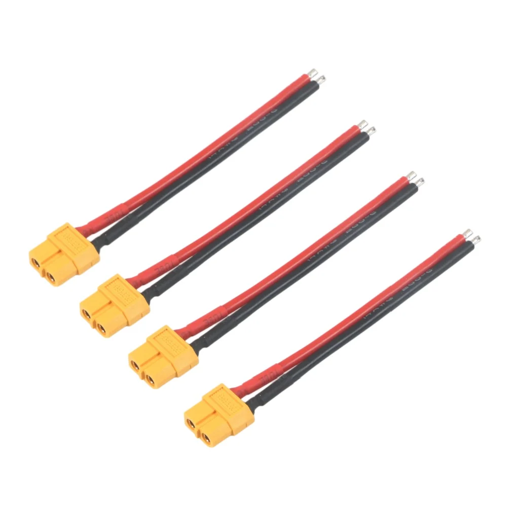 4pcs XT60 Battery Male Female Connector Plug - 10cm 14AWG Silicone Wire Cable for RC Airplane Lipo Battery ESC FPV Drone Expand
