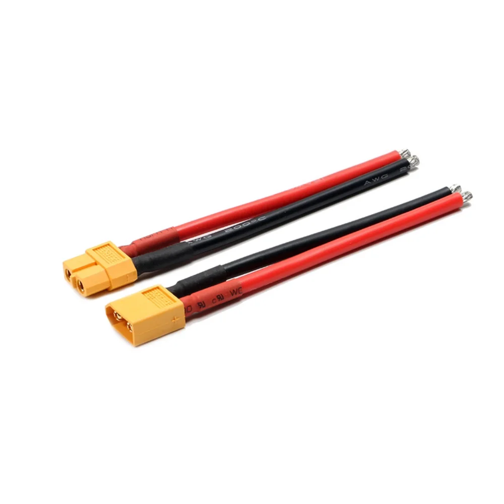 4pcs XT60 Battery Male Female Connector Plug - 10cm 14AWG Silicone Wire Cable for RC Airplane Lipo Battery ESC FPV Drone Expand