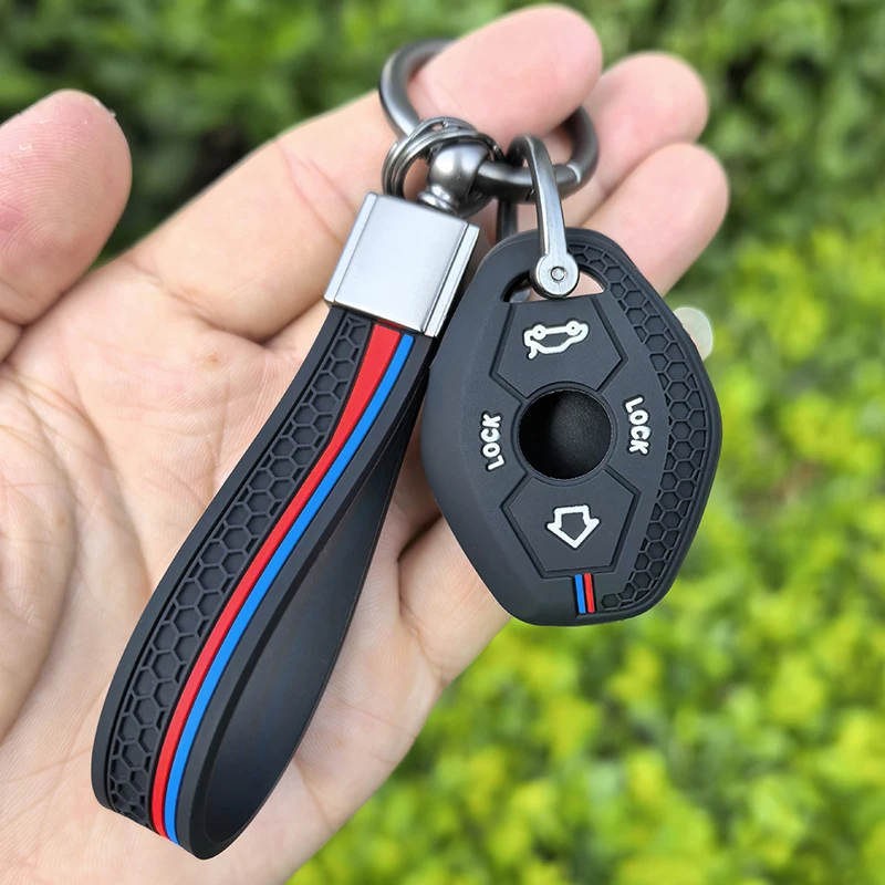 Silicone Key Case Cover 4 Buttons For BMW BMW X5 E53 X3 F83 E46 E39 E38 E60 E63 E61 E64 Series 3 5 7 330i Z3 Z4 E85 E86 M5 325i