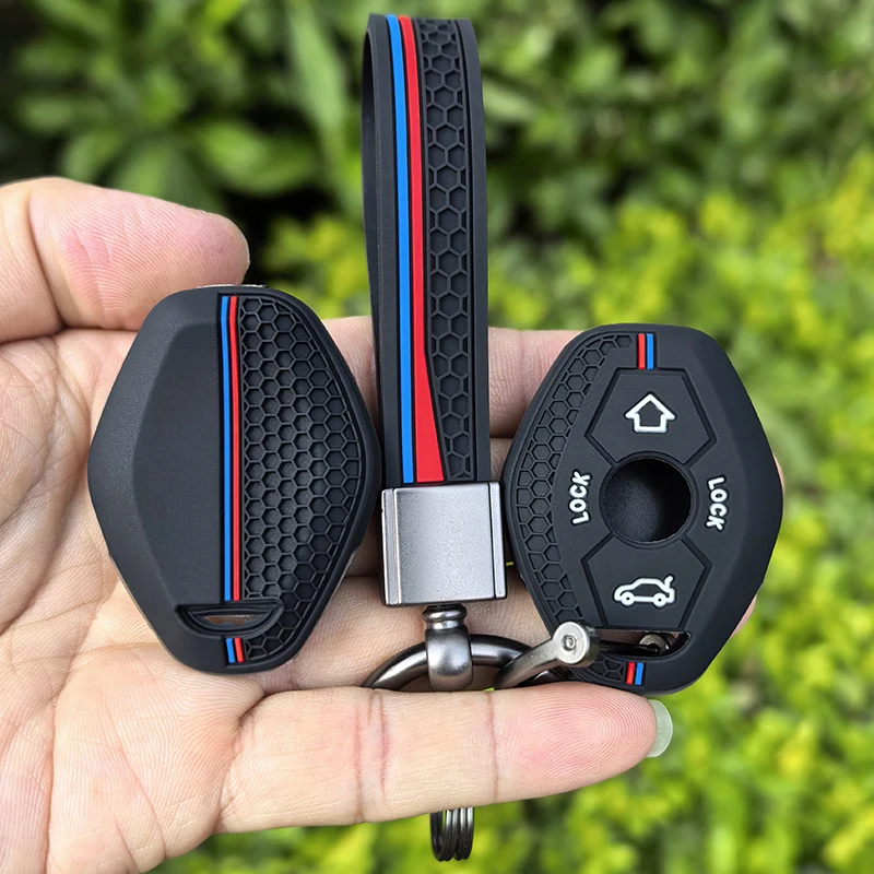 Silicone Key Case Cover 4 Buttons For BMW BMW X5 E53 X3 F83 E46 E39 E38 E60 E63 E61 E64 Series 3 5 7 330i Z3 Z4 E85 E86 M5 325i